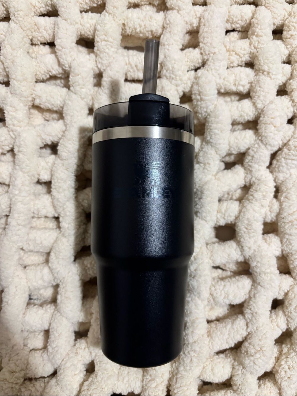 Stanley Matte Black Travel Tumbler with Straw